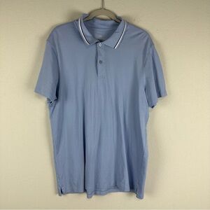 Mack Weldon Blue Short Sleeve Polo Shirt Size XL